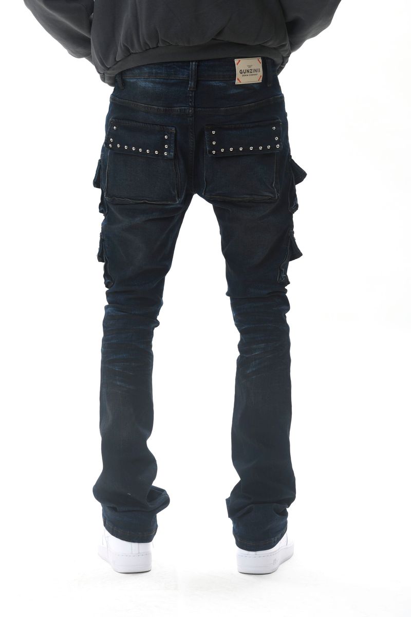 GZ591 Blue Stacked Jeans