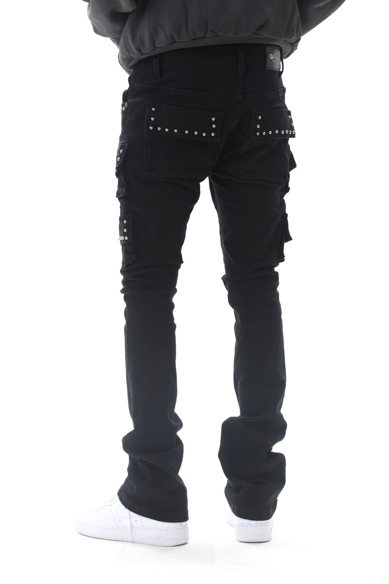 GZ591 Black Stacked Jeans
