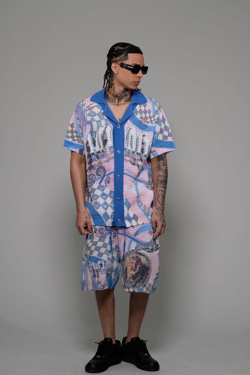 VICIOUS DENIM PINK MULTI COLOR 2 PIECE