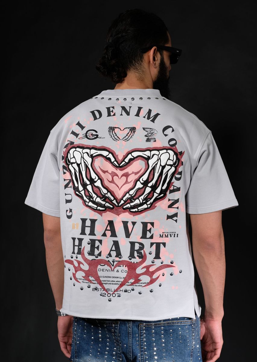GUNZINII / LIGHT BLUE HEVE A HEART TEE