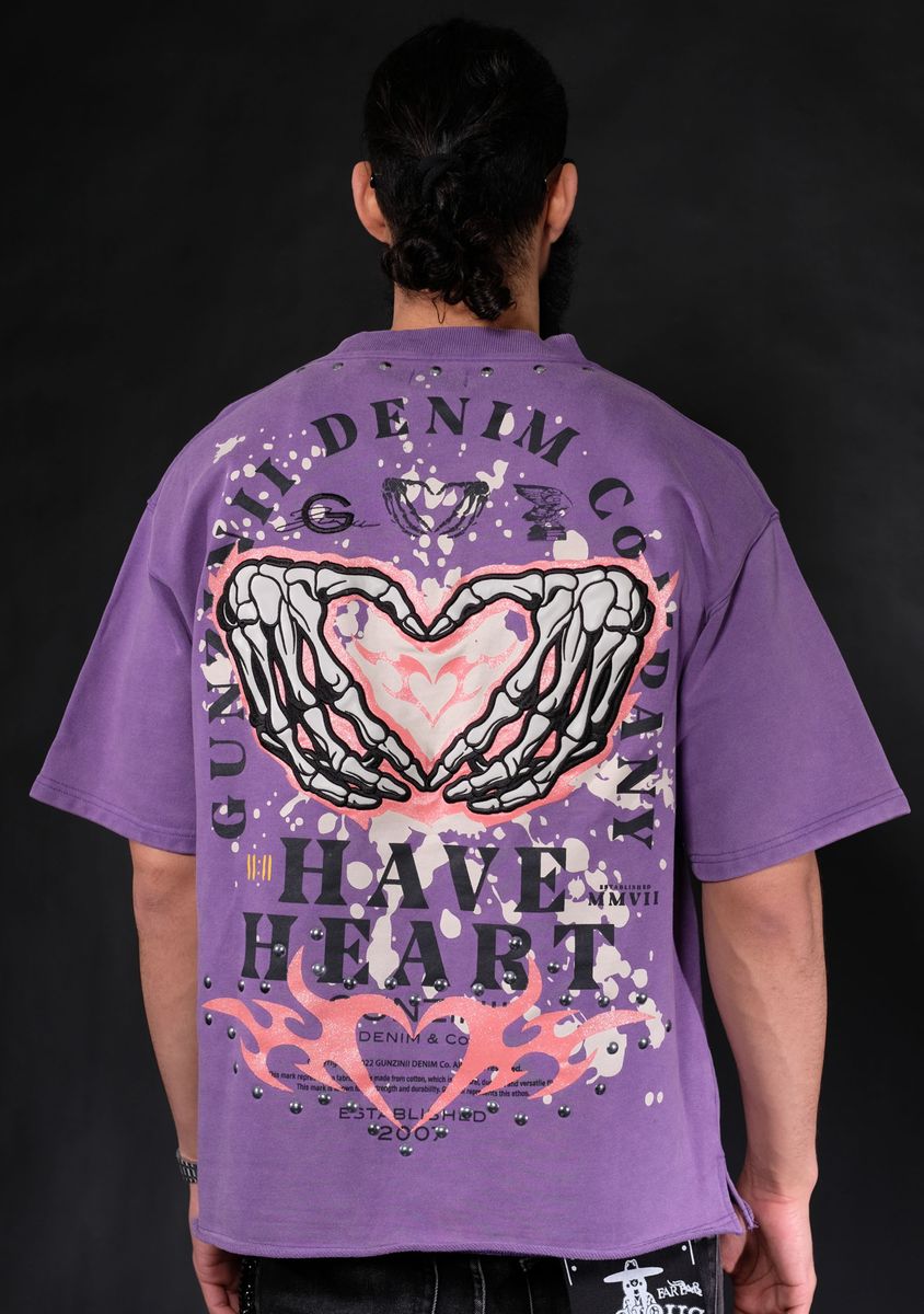 GUNZINII / PURPLE HAVE HEART TEE
