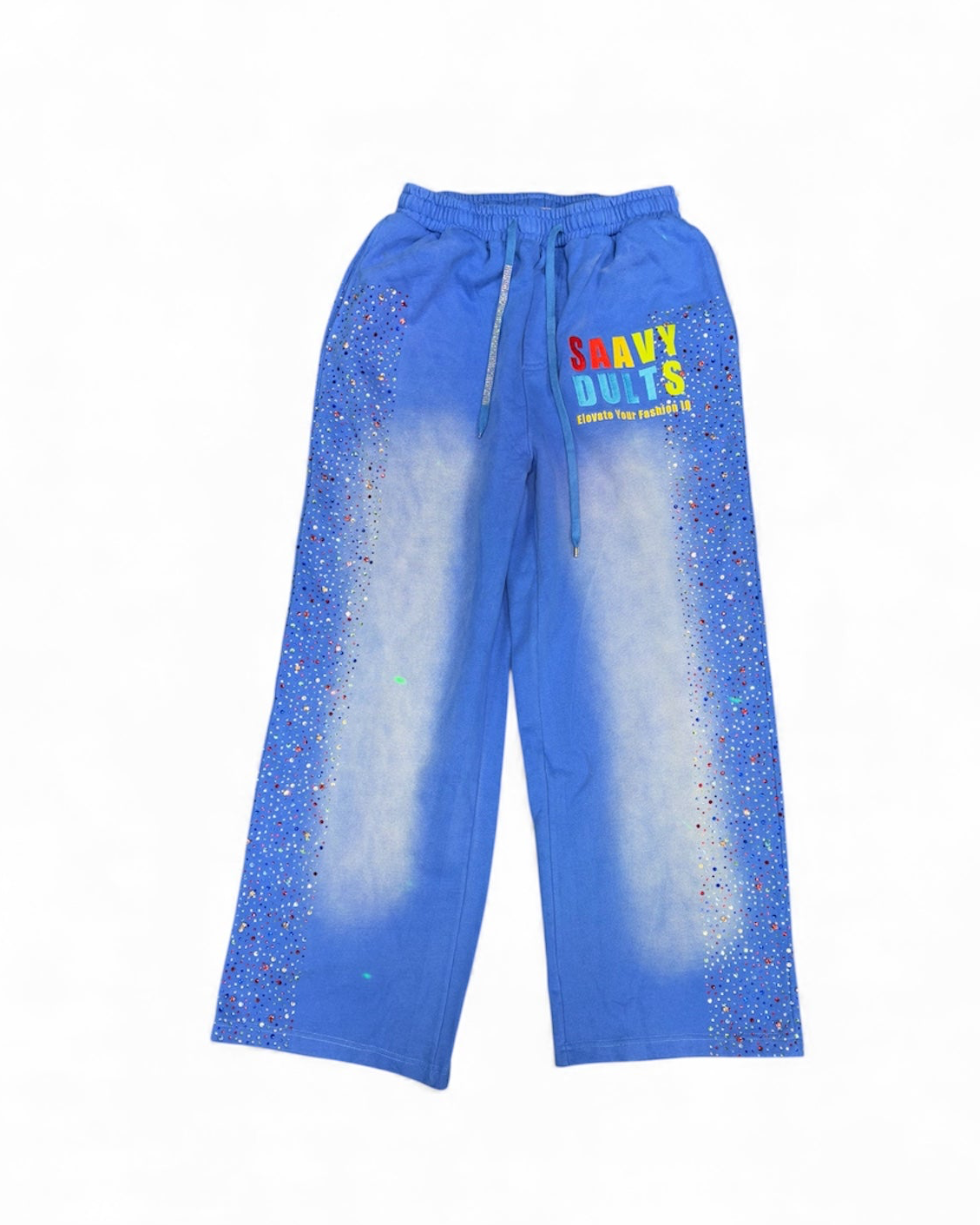 Blue Saavy Rhinestones Sweats