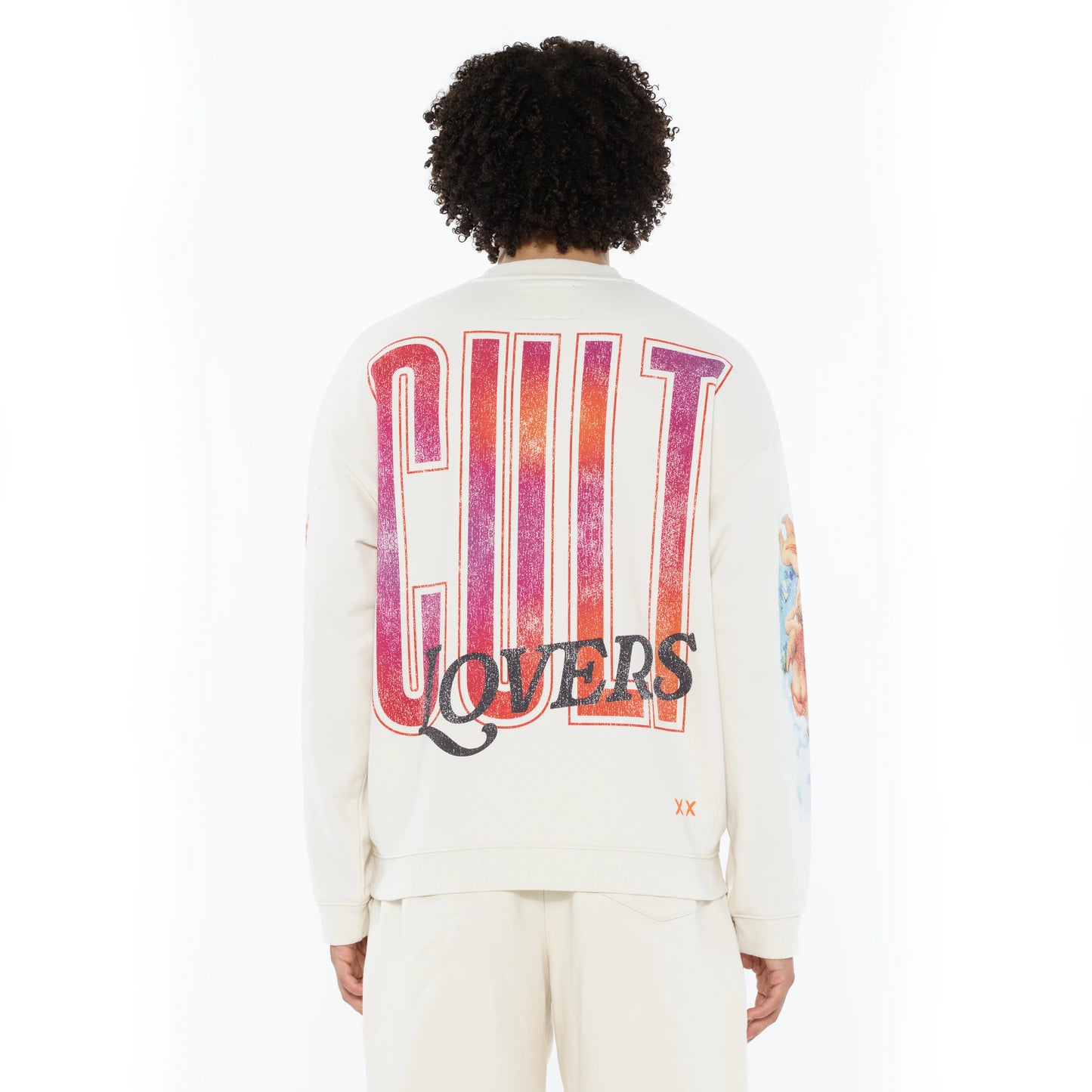 WINTER WHITE NOVELTY FLEECE CREW SWEATSHIRT