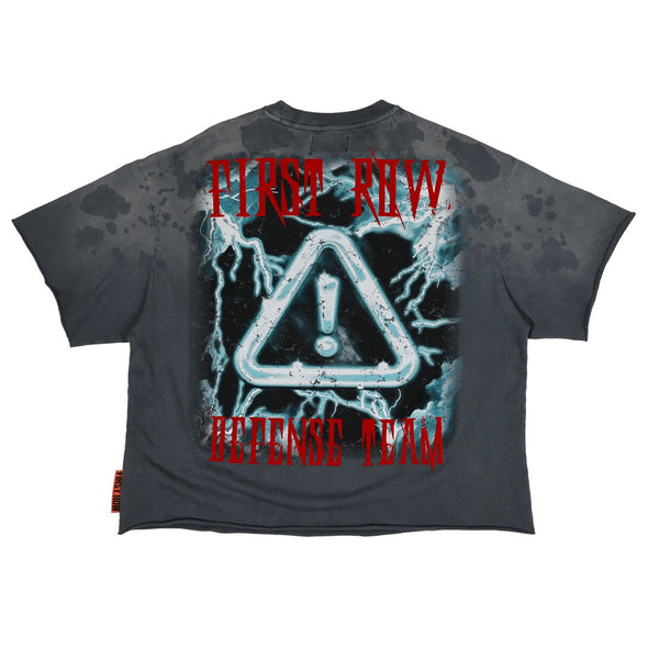 FR DARK GREY WOLF CROP TERRY TEE