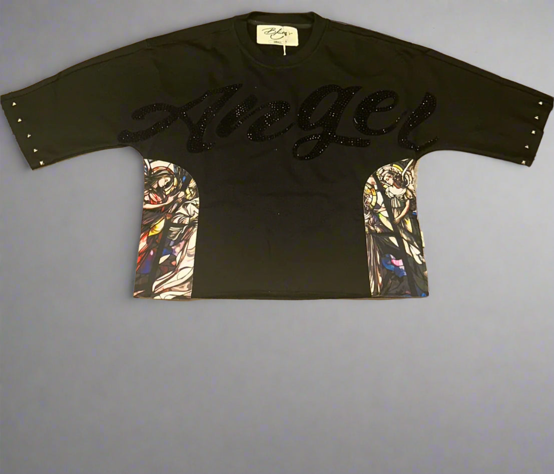 BKYS-Black Angel Crop Top