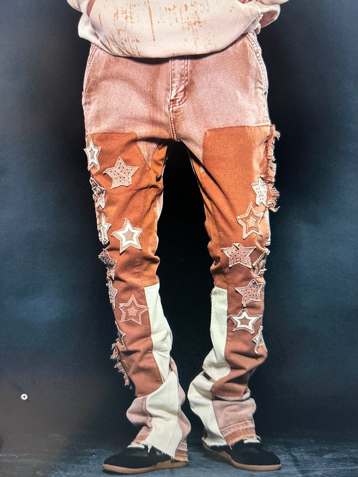 VICIOUS / BROWN FLARE DENIM JEANS