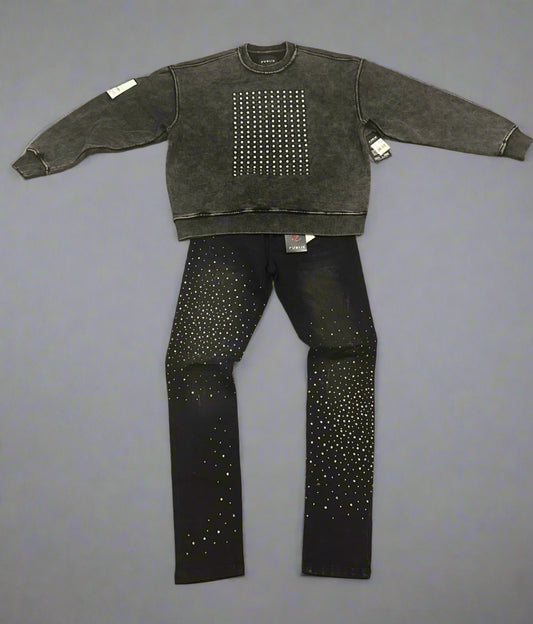 PUBLIK DENIM DIAMOND SWEATER