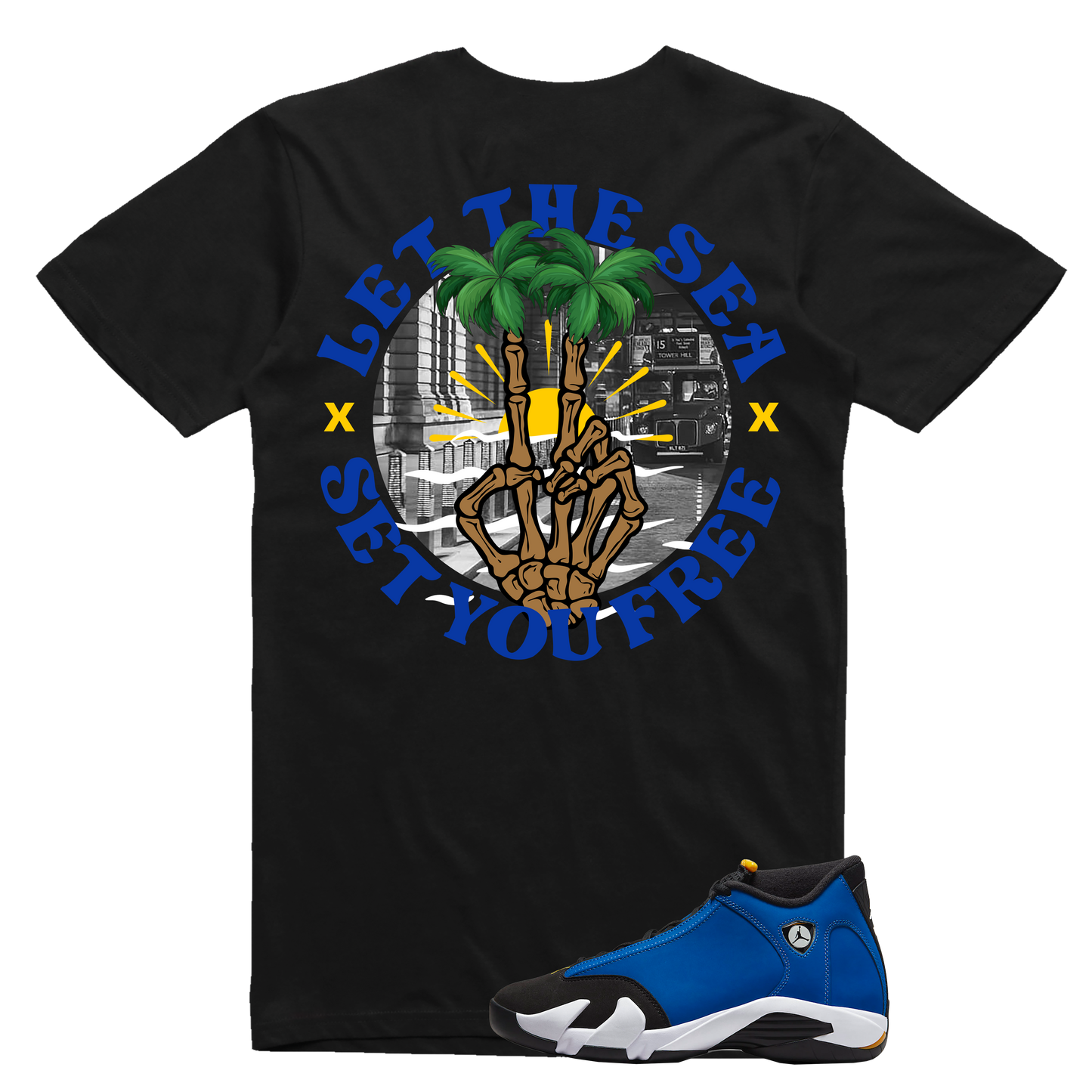 Set You Free Tee (Blk/Blu/Yllw)D7
