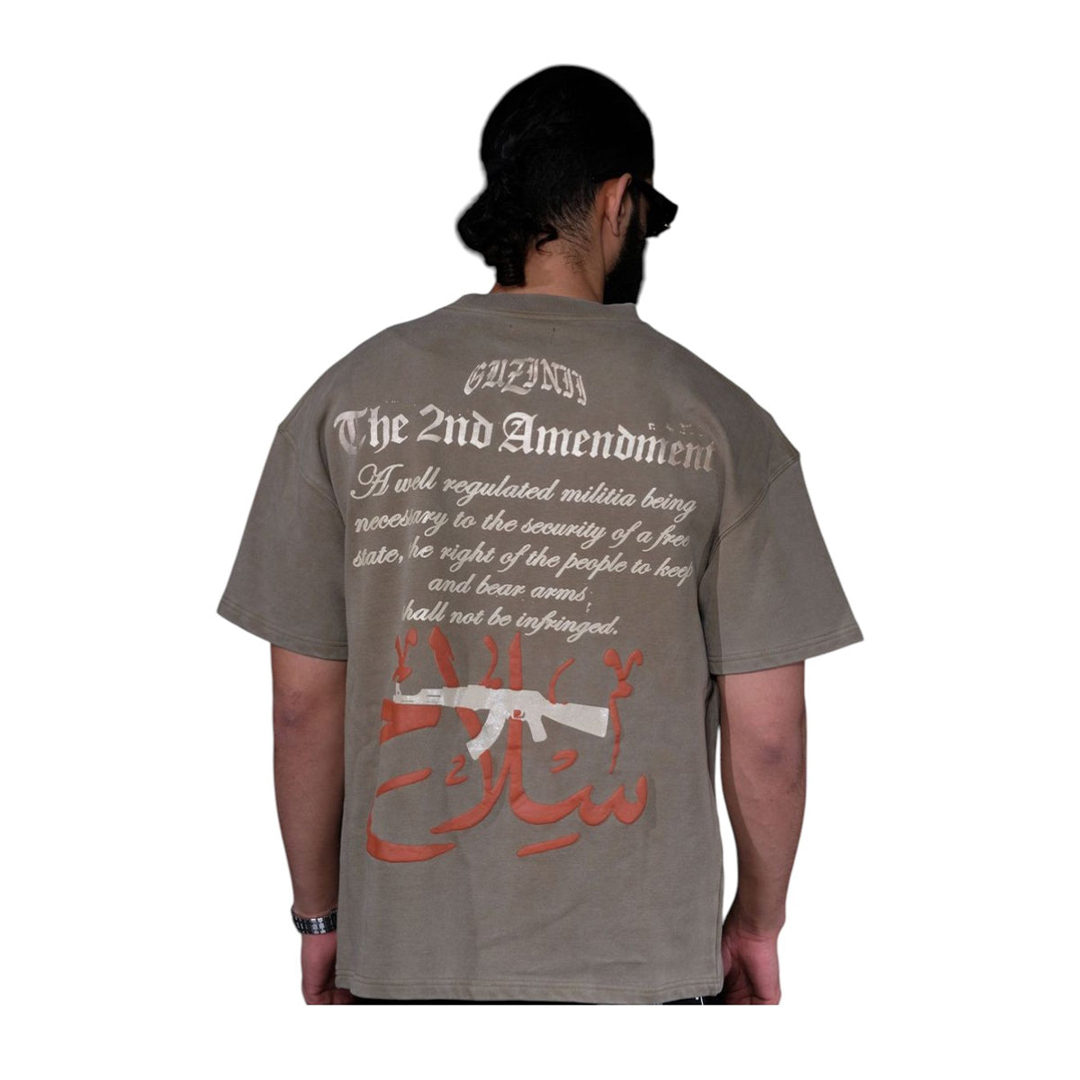 GUNZINII / OLIVE 2ND AMENDMENT TEE