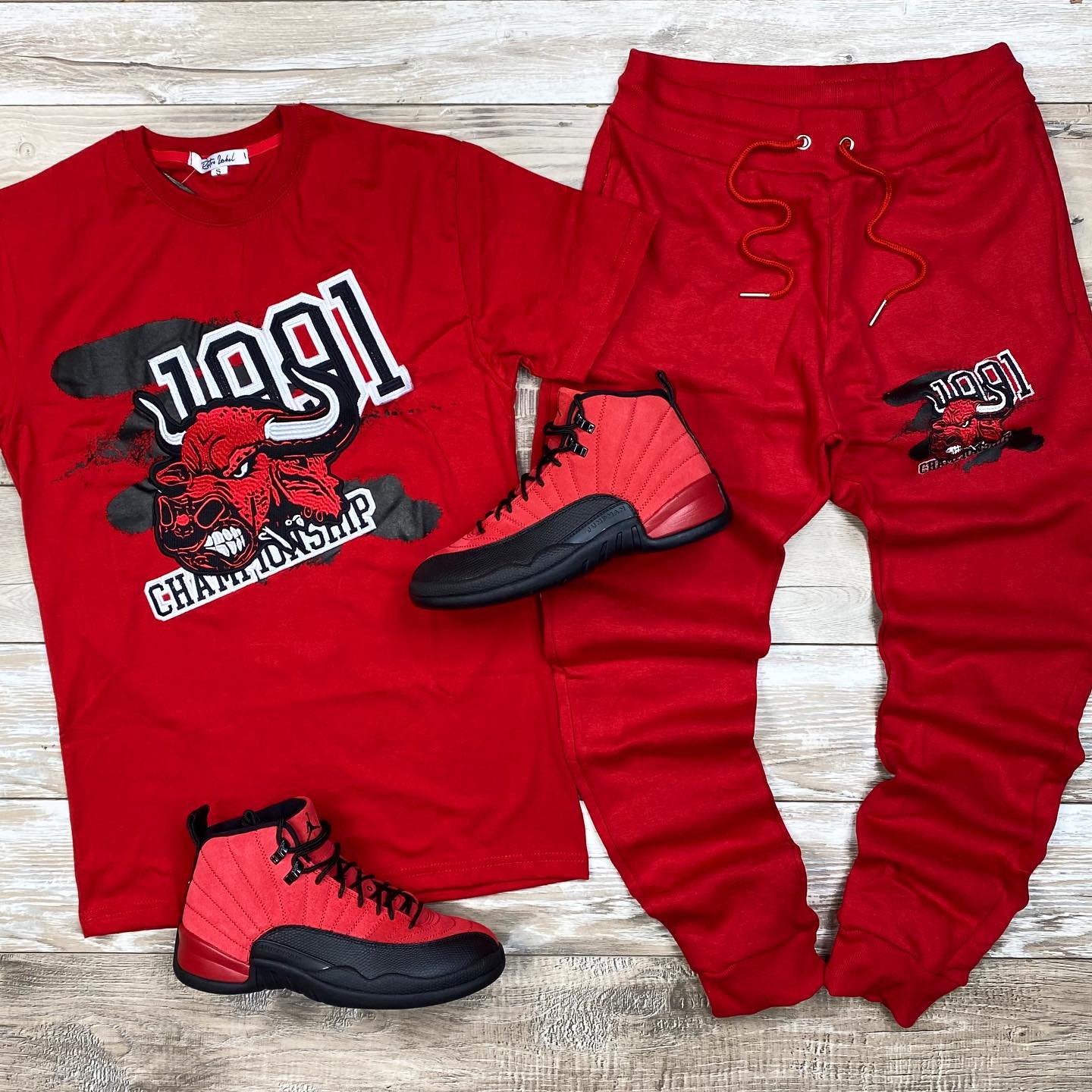 Carmine 6" Bull Joggers (Red) /C3