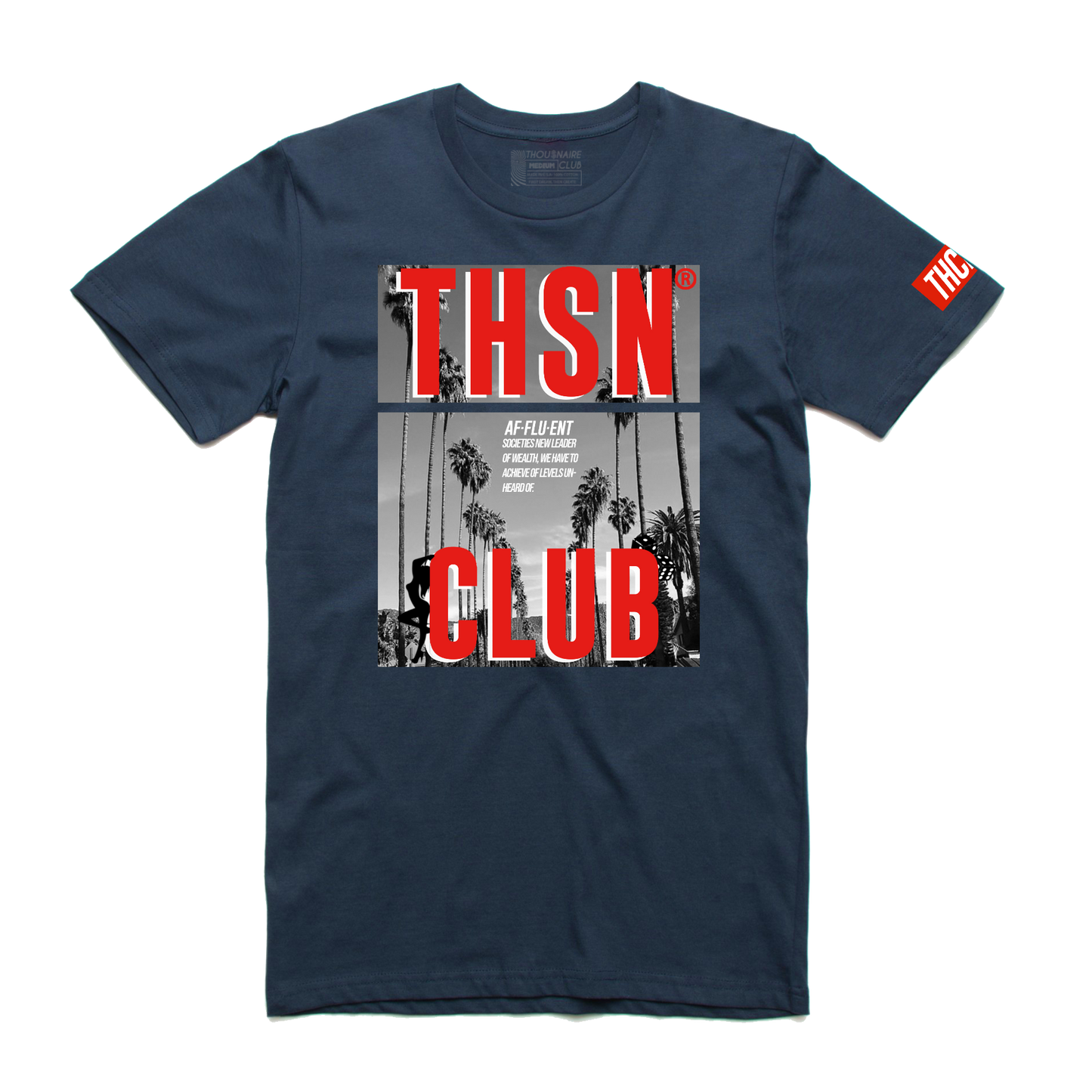 THSN Red Palm Tee (Navy) D4