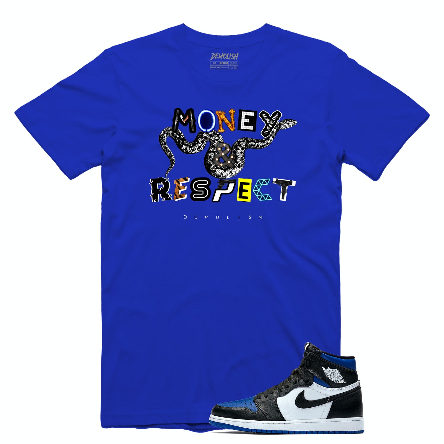 Money & Respect Tee (Royal Blue) /D8