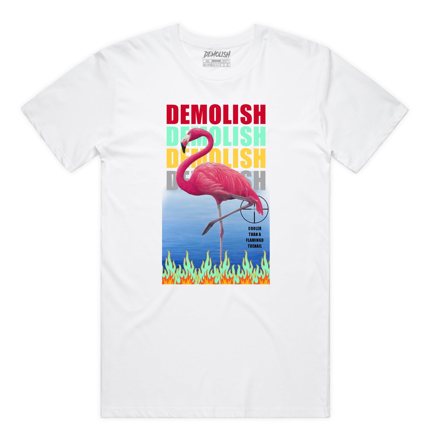 Cooler Than A Flamingo Tee (Wte/Hare)