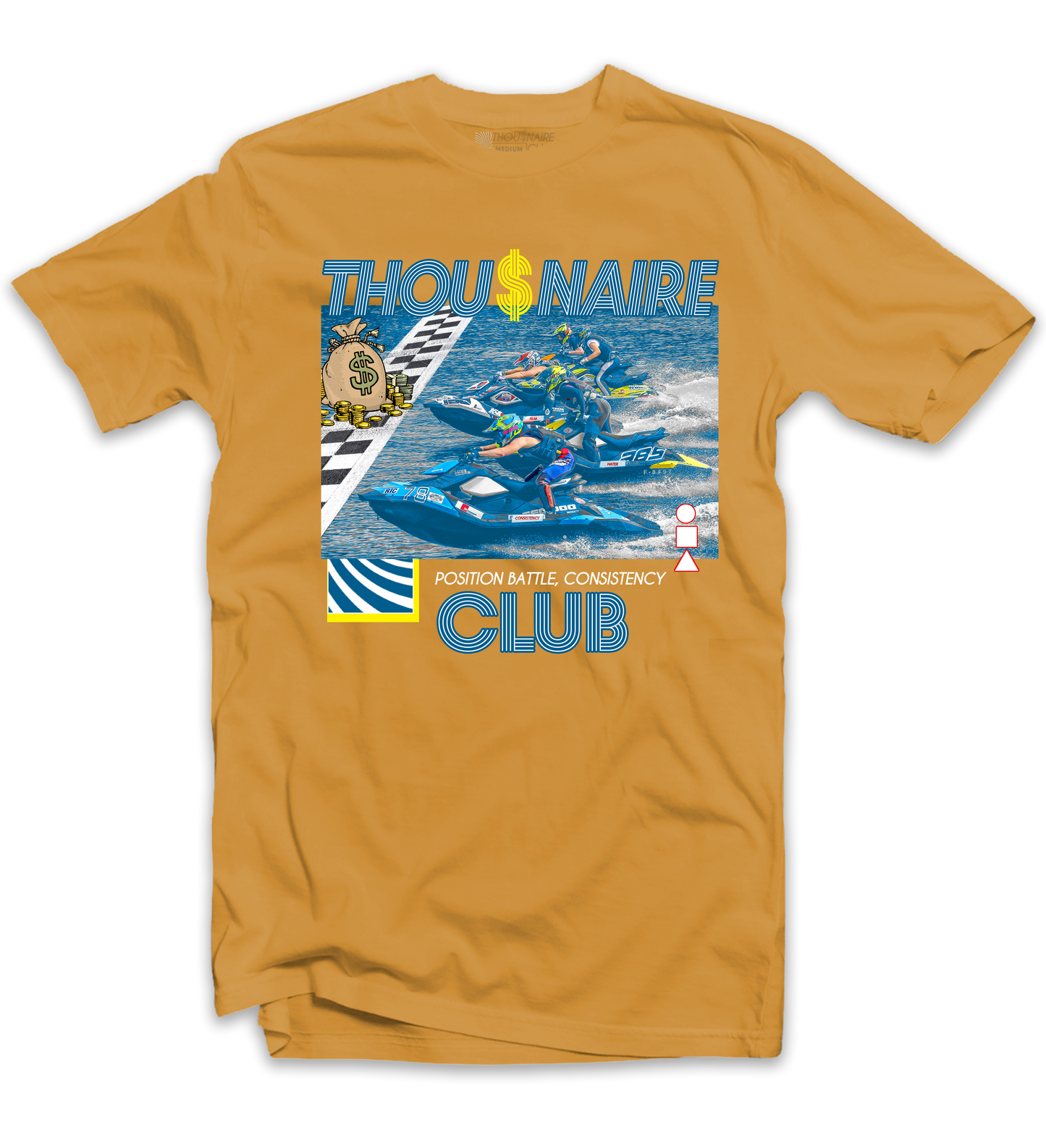 Jet Ski Race Tee (Mustard) /D13