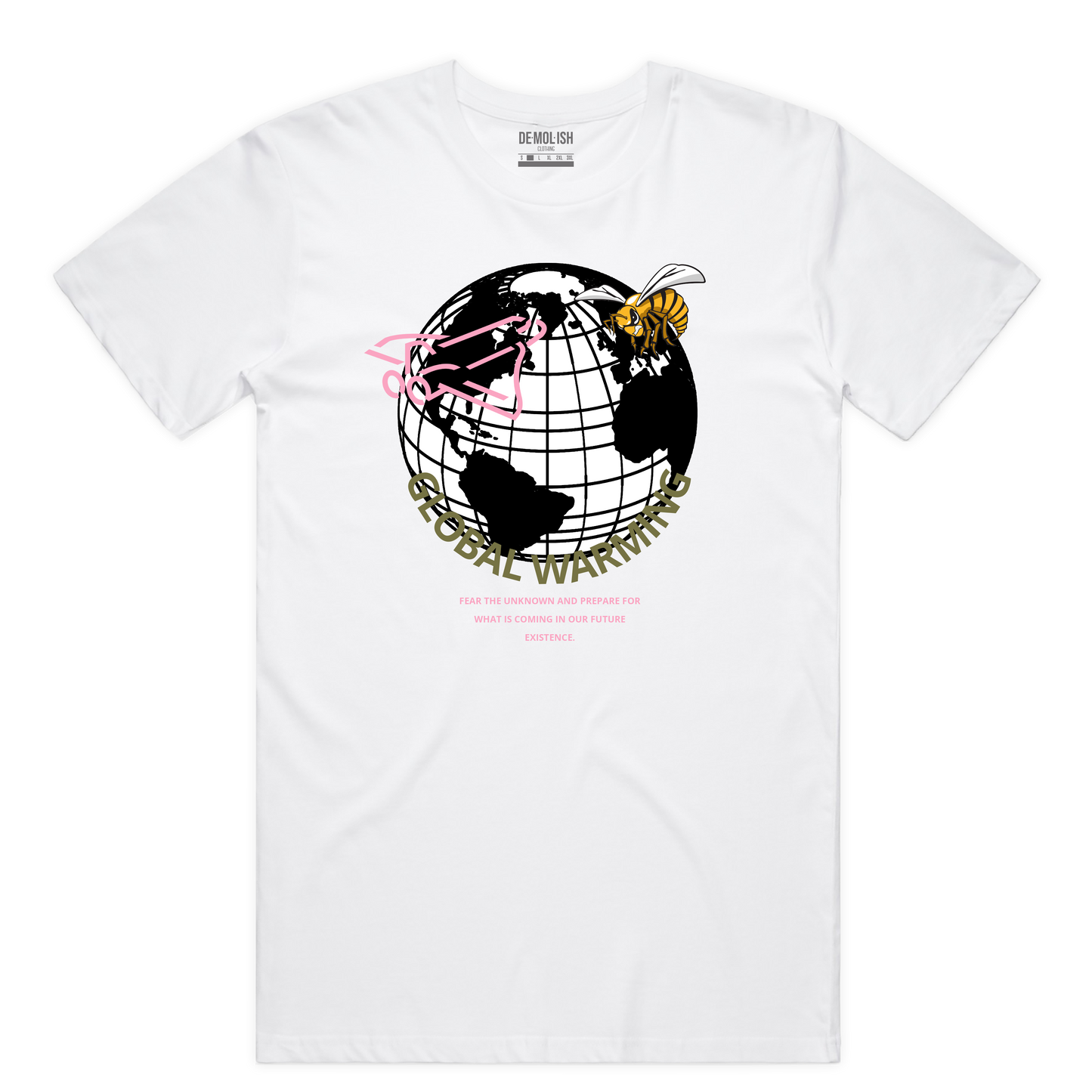 Global Warming Tee (White/Olive) /D3