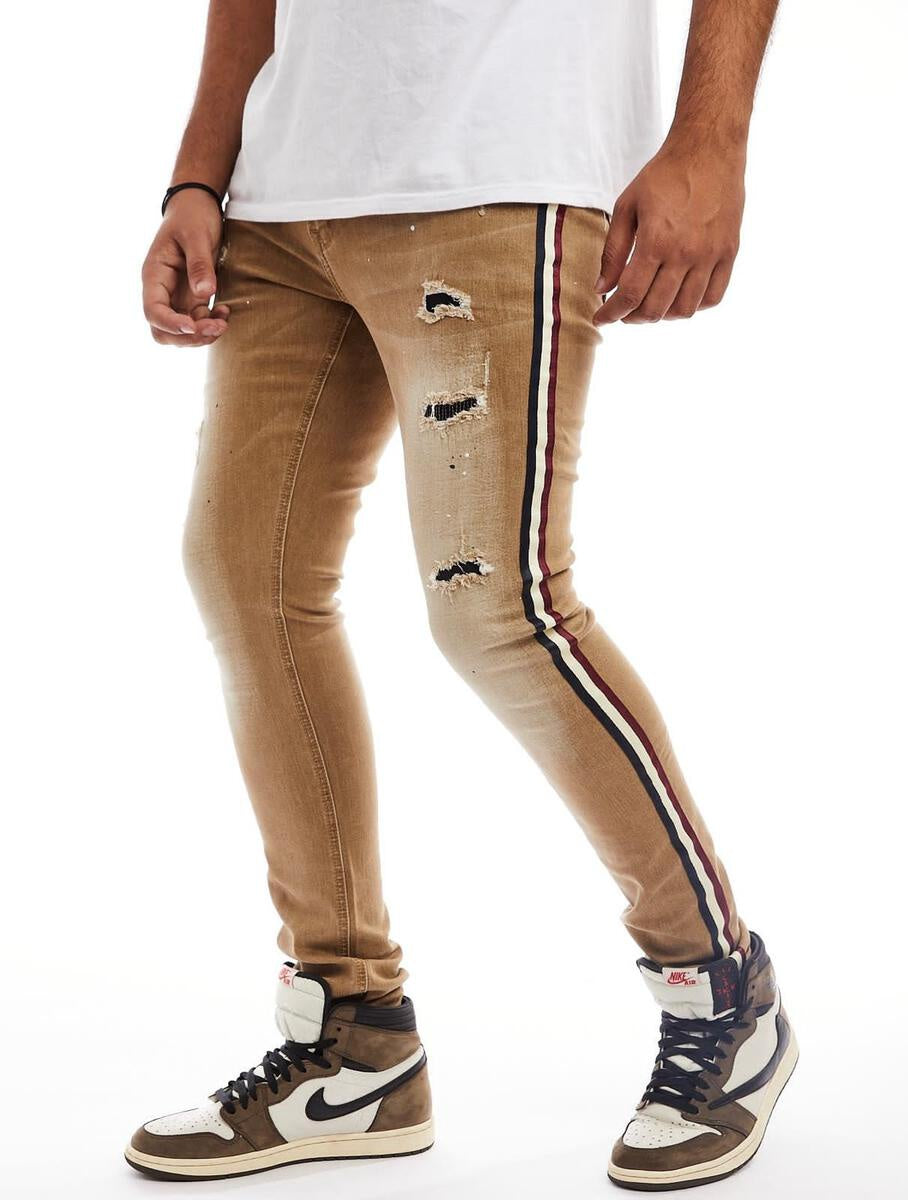 Suntan Fabric Stripe Denim /C6