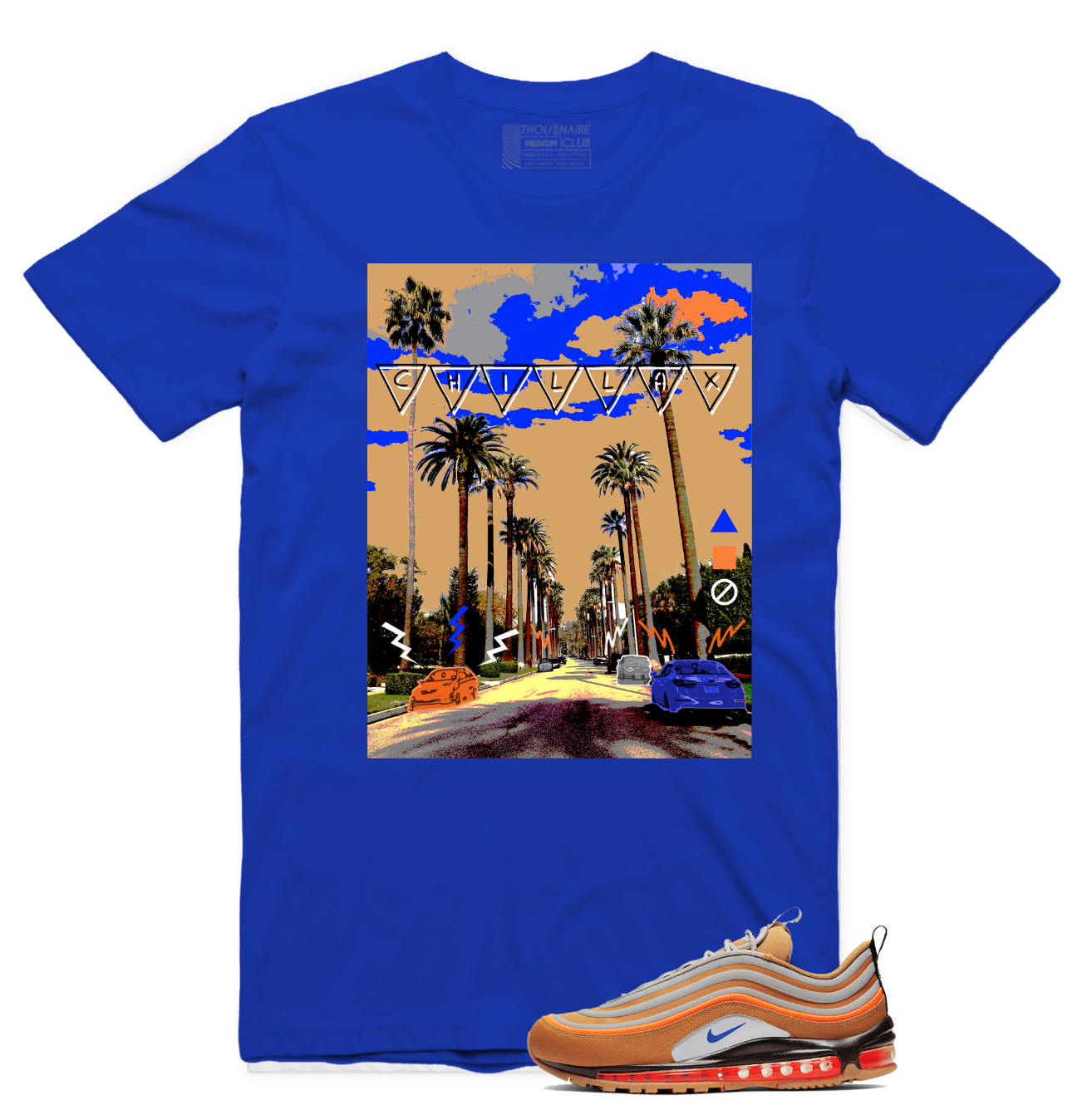 Chillax Tee (Royal/Wheat) /D9