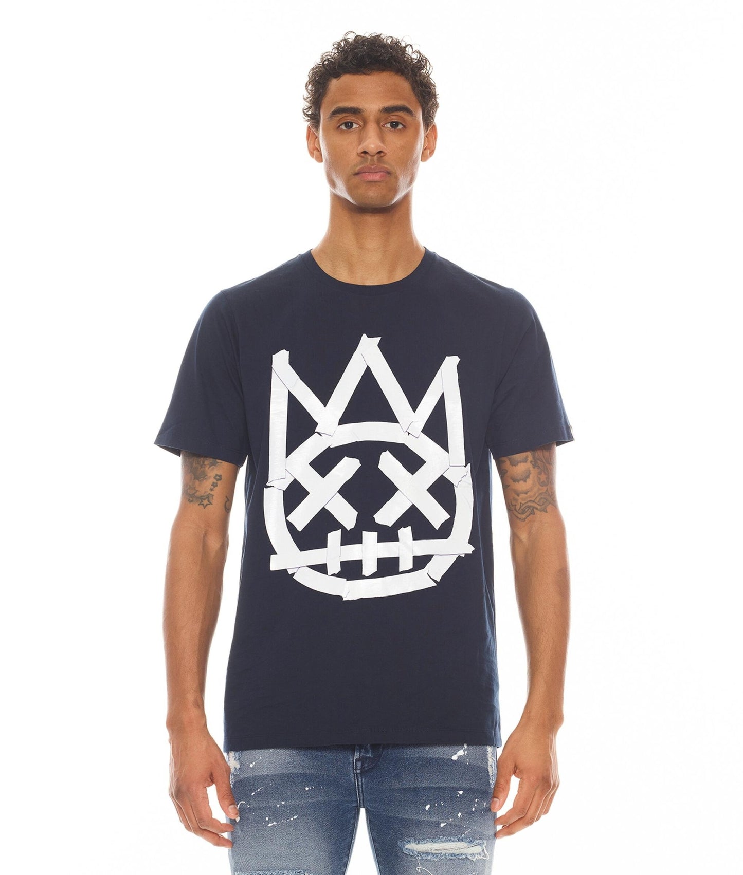 Men, Boys, Teens, Gifts, Wmns, Girls,Urban, Style, Fashion, Cult Of Individuality, Navy Tee, Tape, White Tape, Shimuchan, Logo Tee, Tees for Kicks, Men's Graphic Tees, Women's Graphic Tees, Teens Graphic Tees, Graphic Tees,