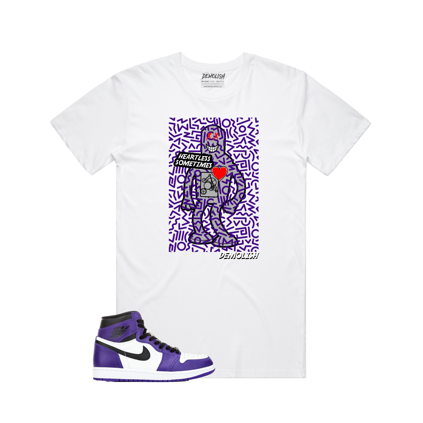 Heartless Robot Tee (Wte/Prp) /D14