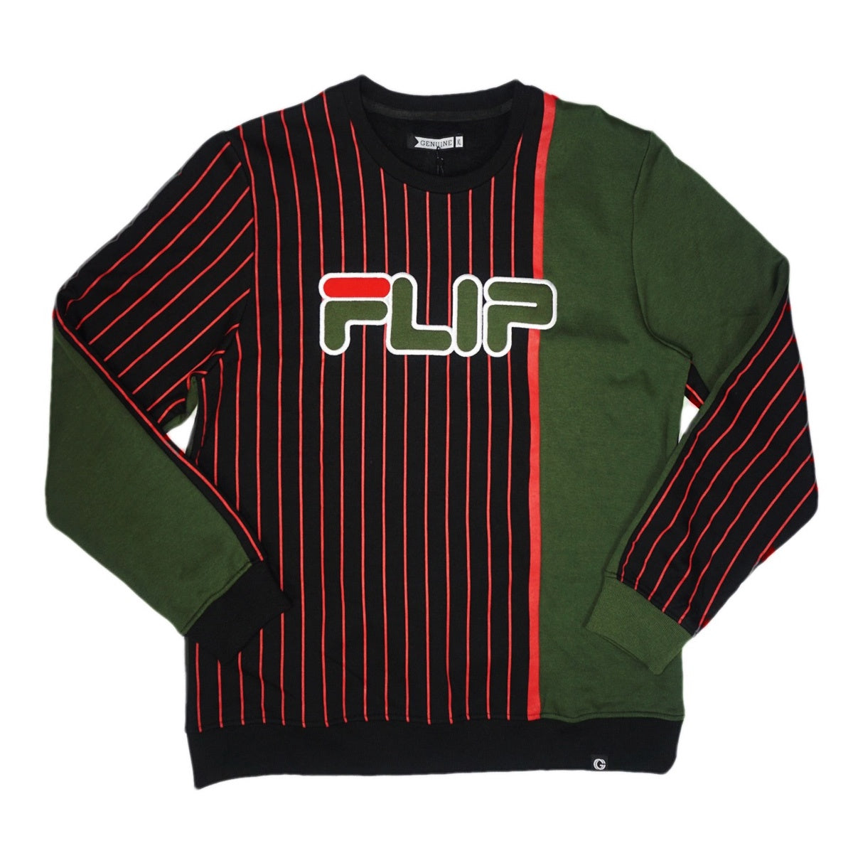 Flip Double Stripe Crew (Black) /SU16