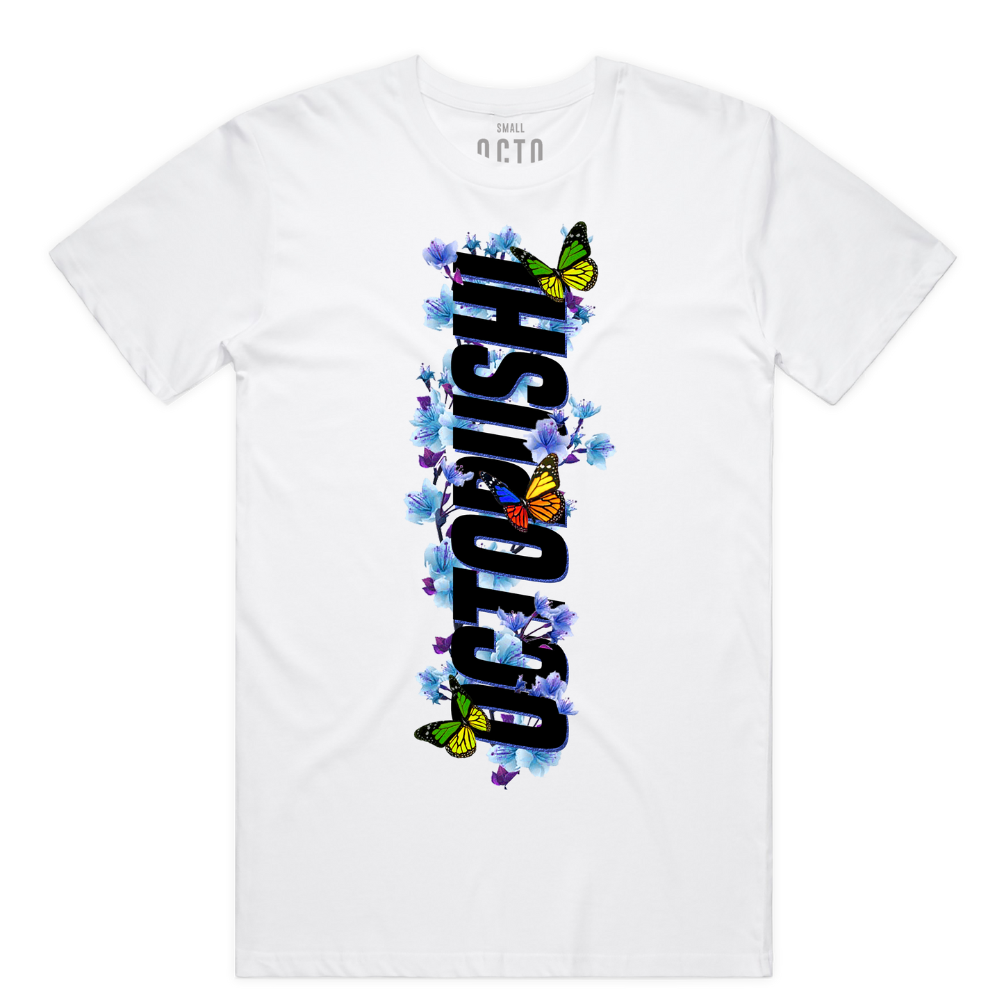 Octopushi Floral Butterfly Tee (White) /D2