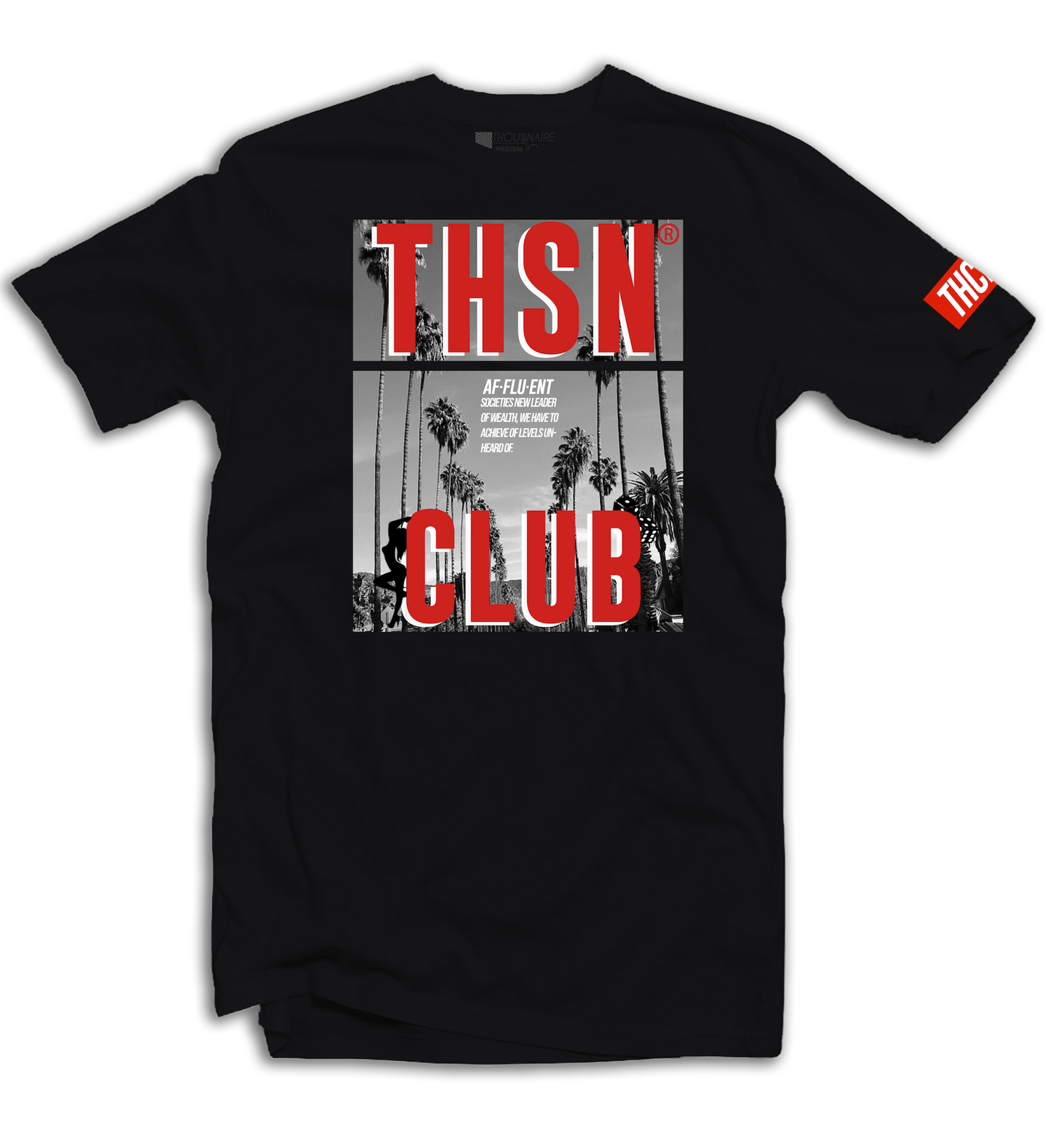 THSN Red Palm Tee (Black)/D14