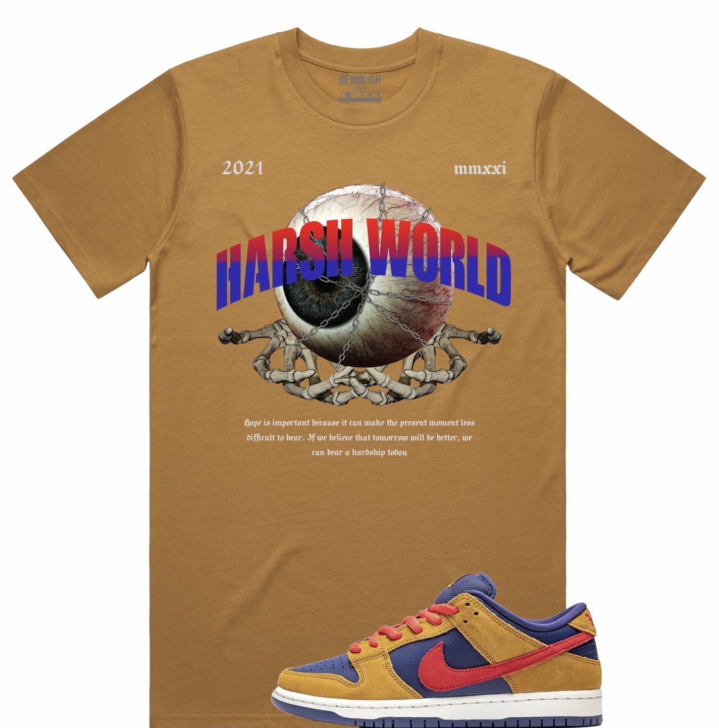 Harsh World Tee (Camel) / D16
