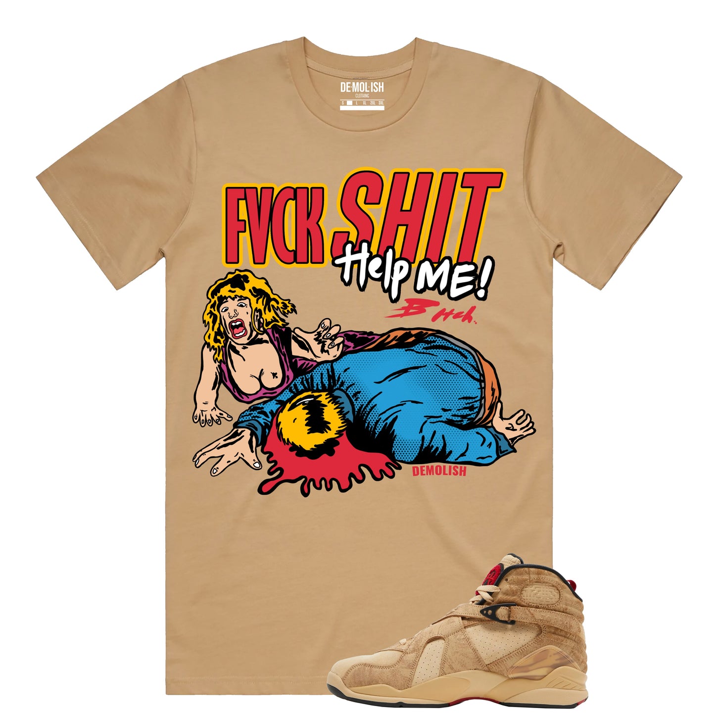 FVCK Shit Tee (Tan/Multi) /D2
