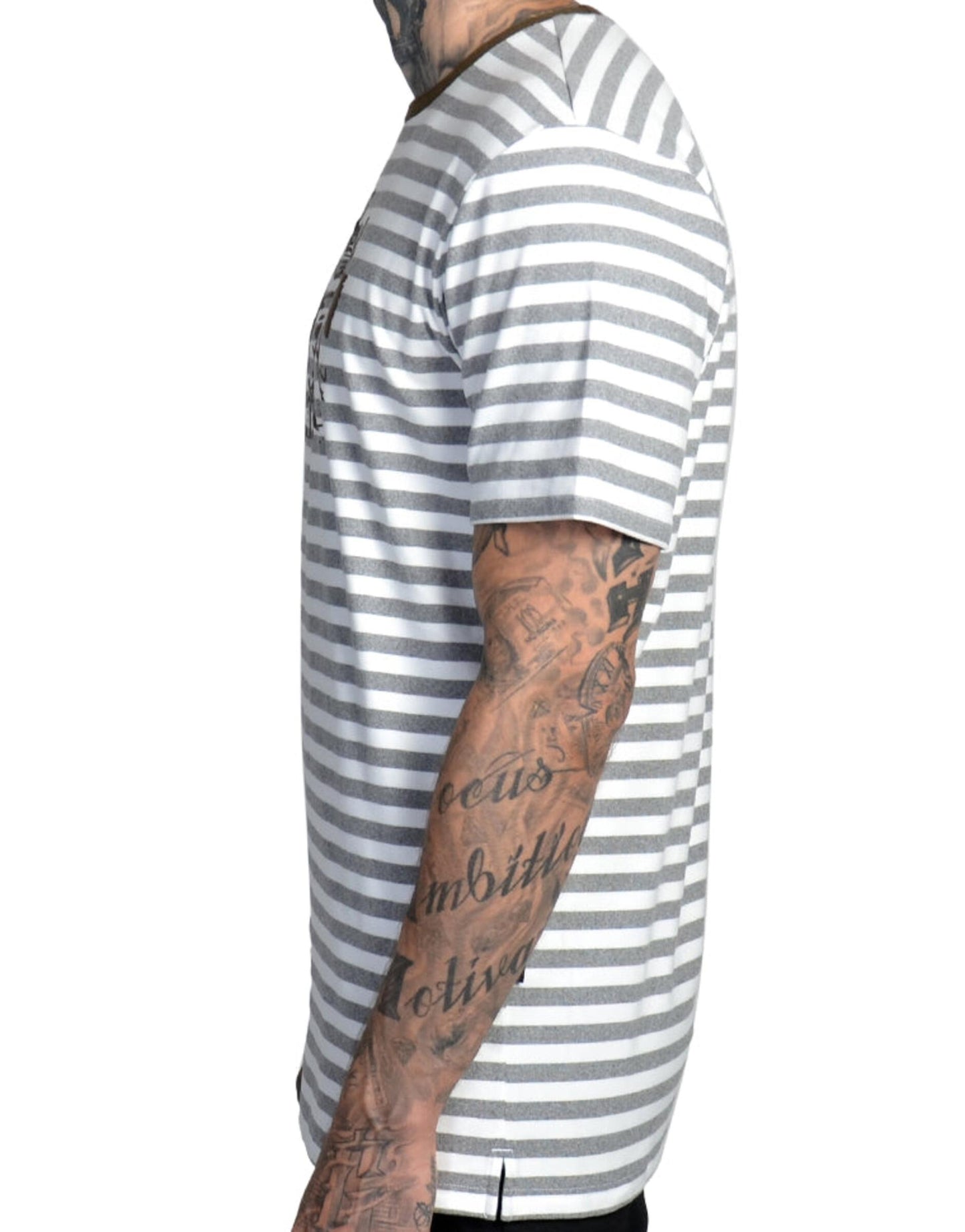 Men, Boys, Teens, Gifts, Wmns, Girls, Urban, Style, Fashion, The Hideout Clothing, Fake News Striped Tee, Olive Shirt, Cream Shirt, Striped Shirt,