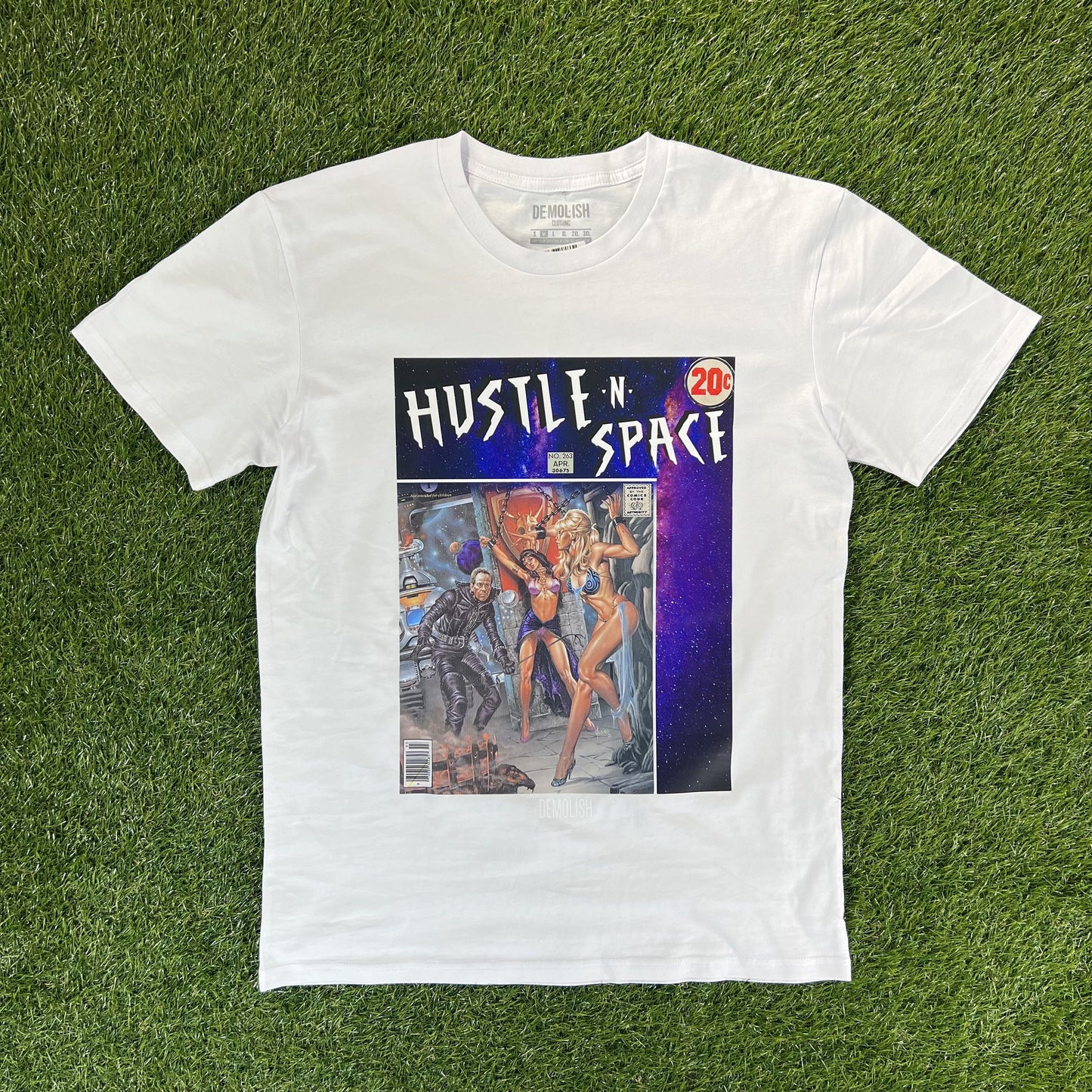 Hustle N Space GalaxyTee (Wte/Multi) /D17