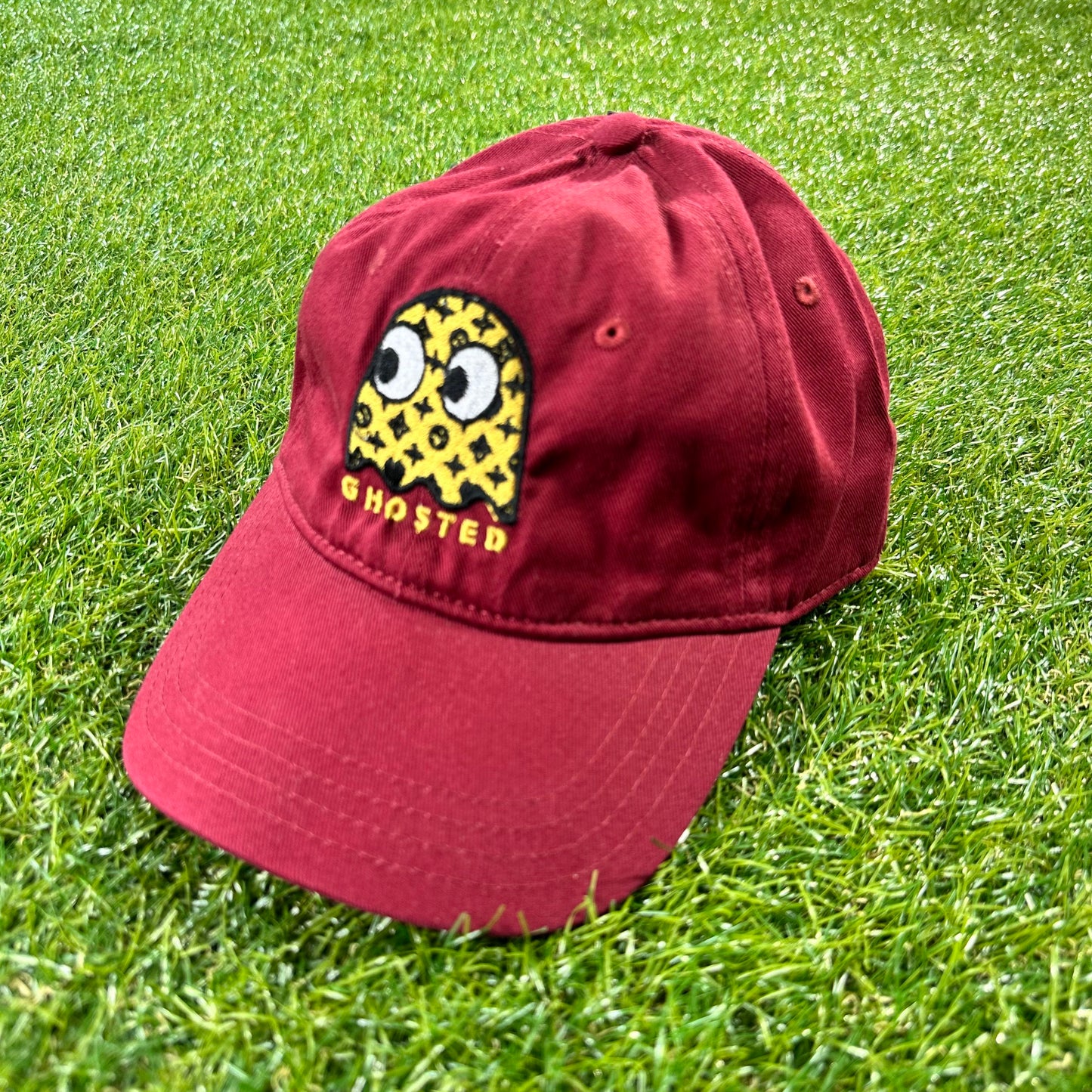 Ghosted Pacman Dad Hat (Maroon)/SU19
