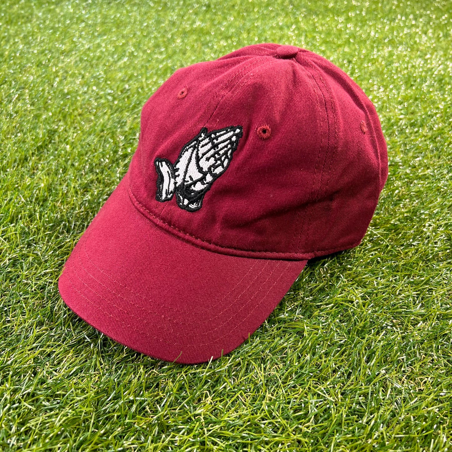 Praying Hands Dad Hat (Maroon)/SU19