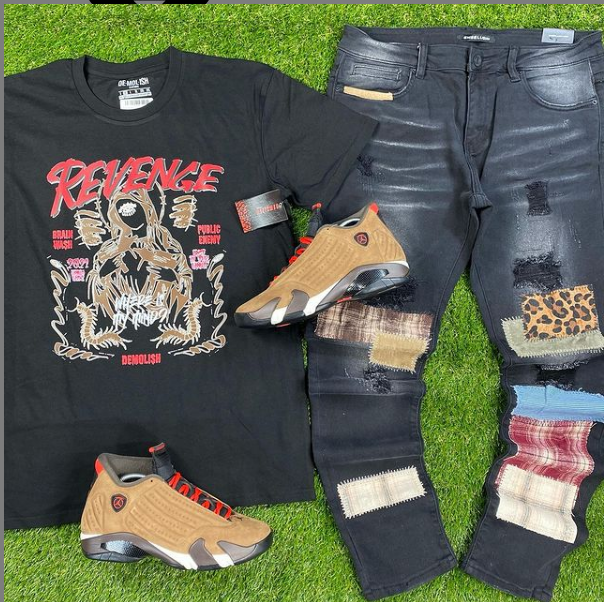Revenge Mary Tee (Blk/Brwn/Red) /D6