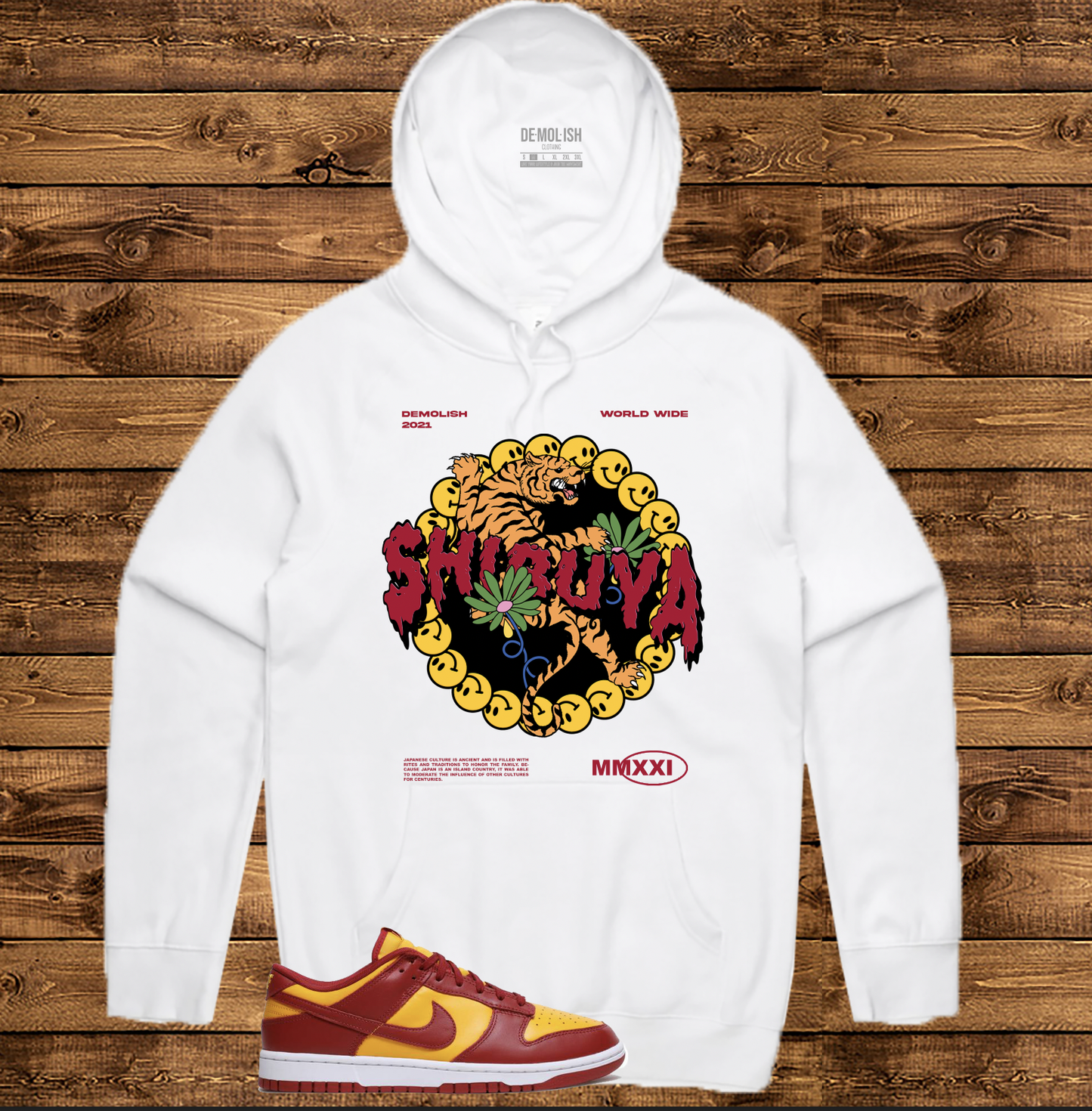 Demolish Tiger Fever Hoodie (Wte/Mida Gold) /SU 15