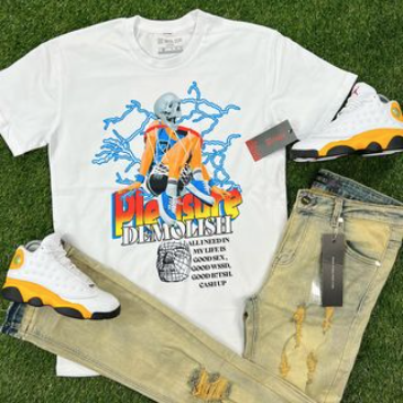 Pleasure Hoops Tee (White) /D2