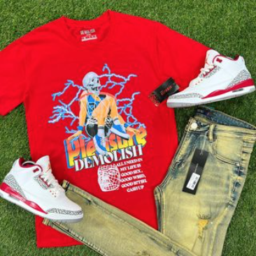 Pleasure Hoops Tee (Red) /D2