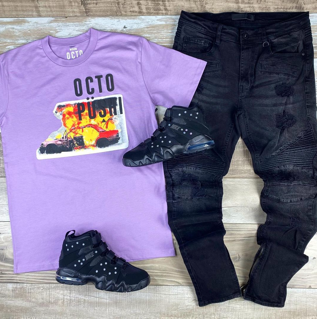 Burning Car Tee (Lavender) /D10