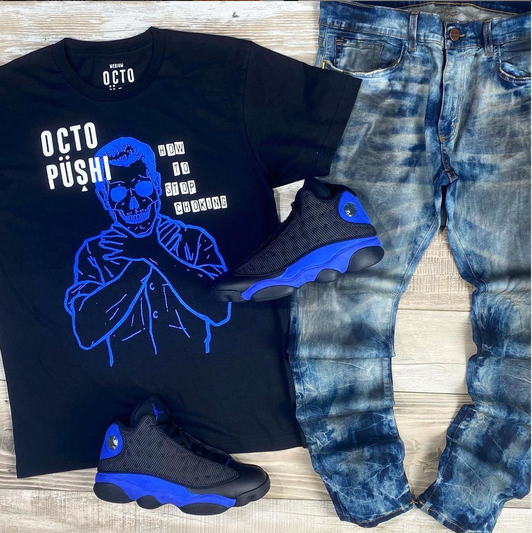 Stop Choking Tee (Blk/Royal) /D13
