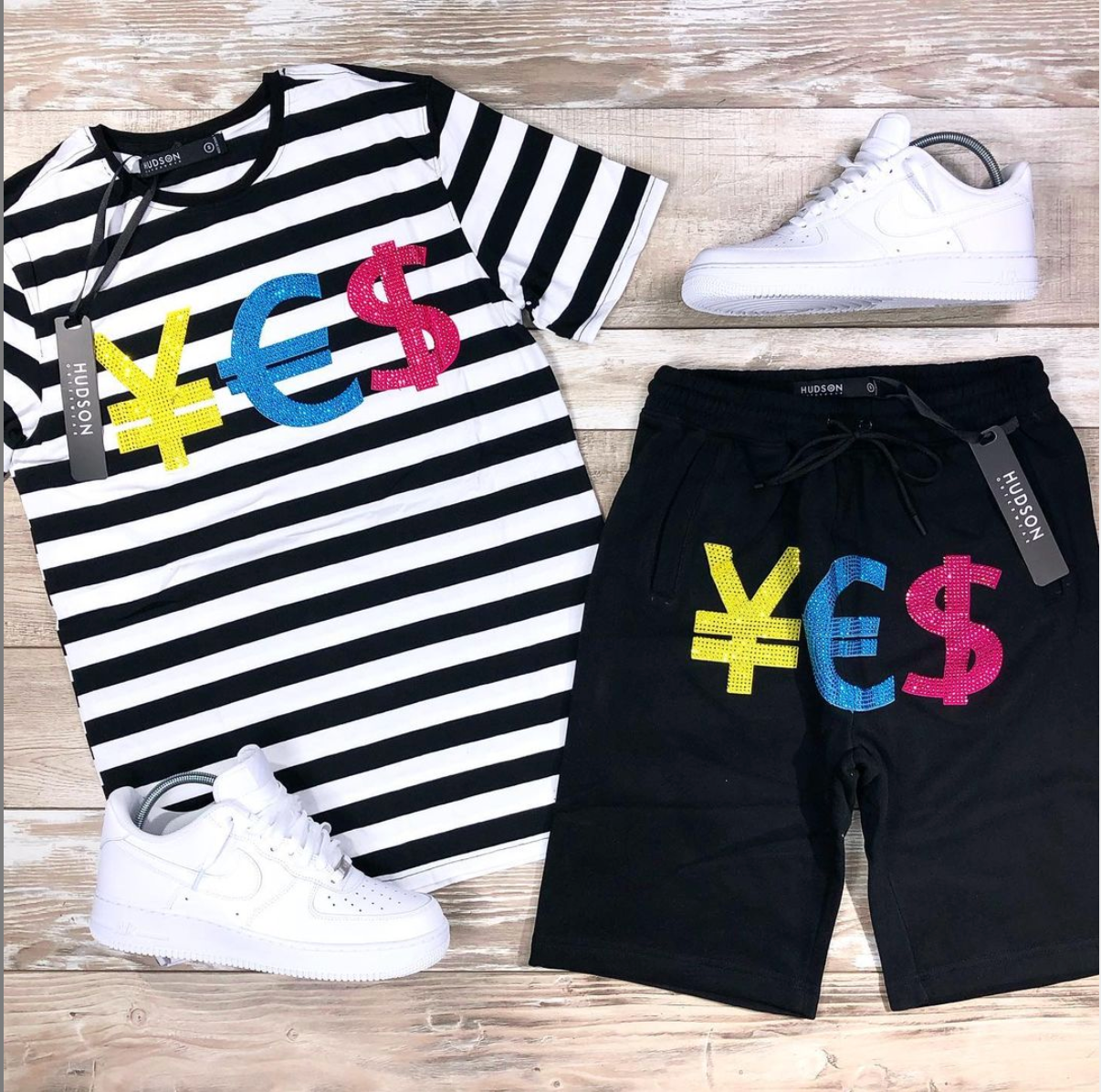 Stoned Currency Shorts (Black) / SU22