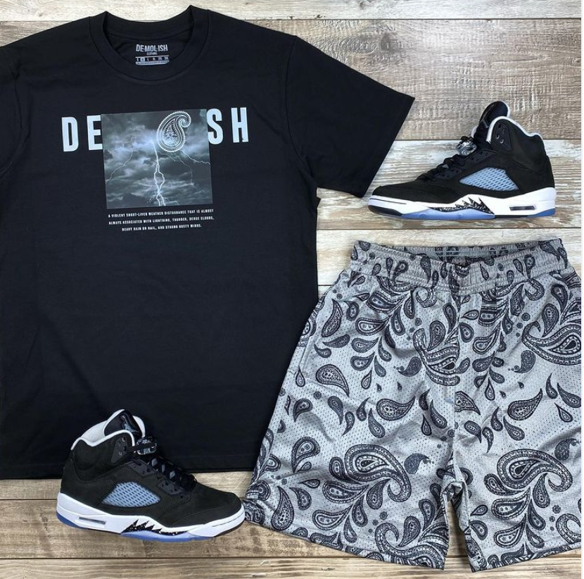 Thunder Paisley Tee (Blk) /D1