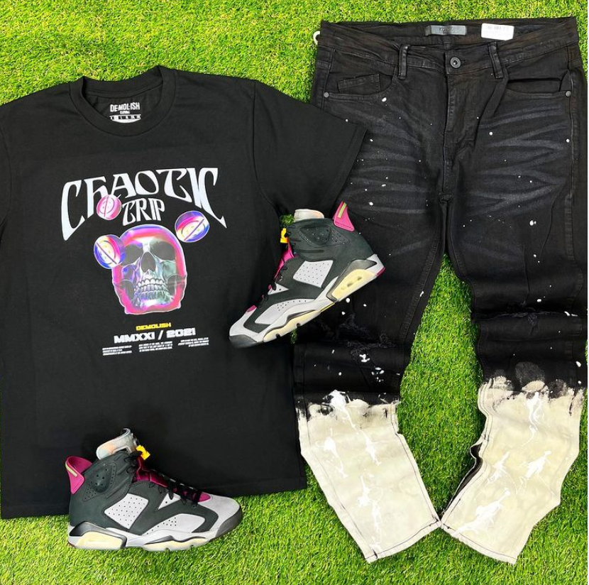 Chaotic Trip Tee (Black) /D8