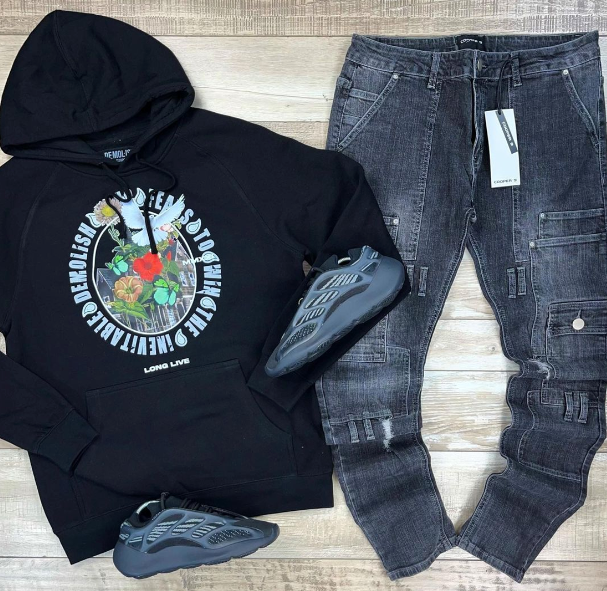 Long Live Paisley Hoodie (Blk/Grey) /C4
