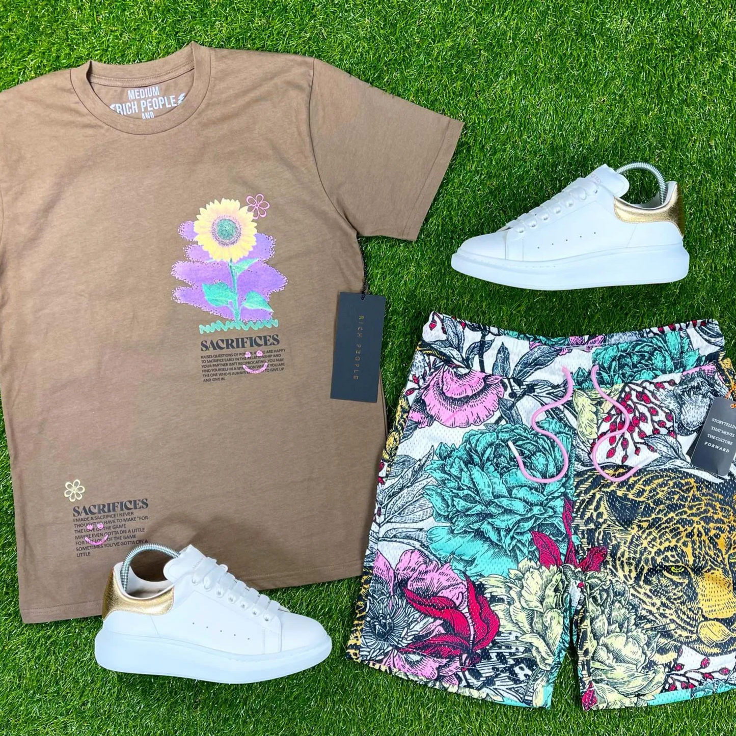 Sacrifices Flower Tee (Walnut) /D17