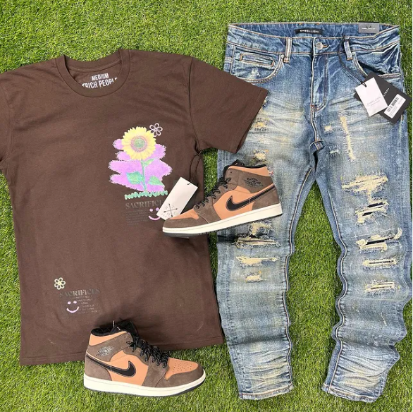 Sacrifices Flower Tee (Dark Chocolate) /D4