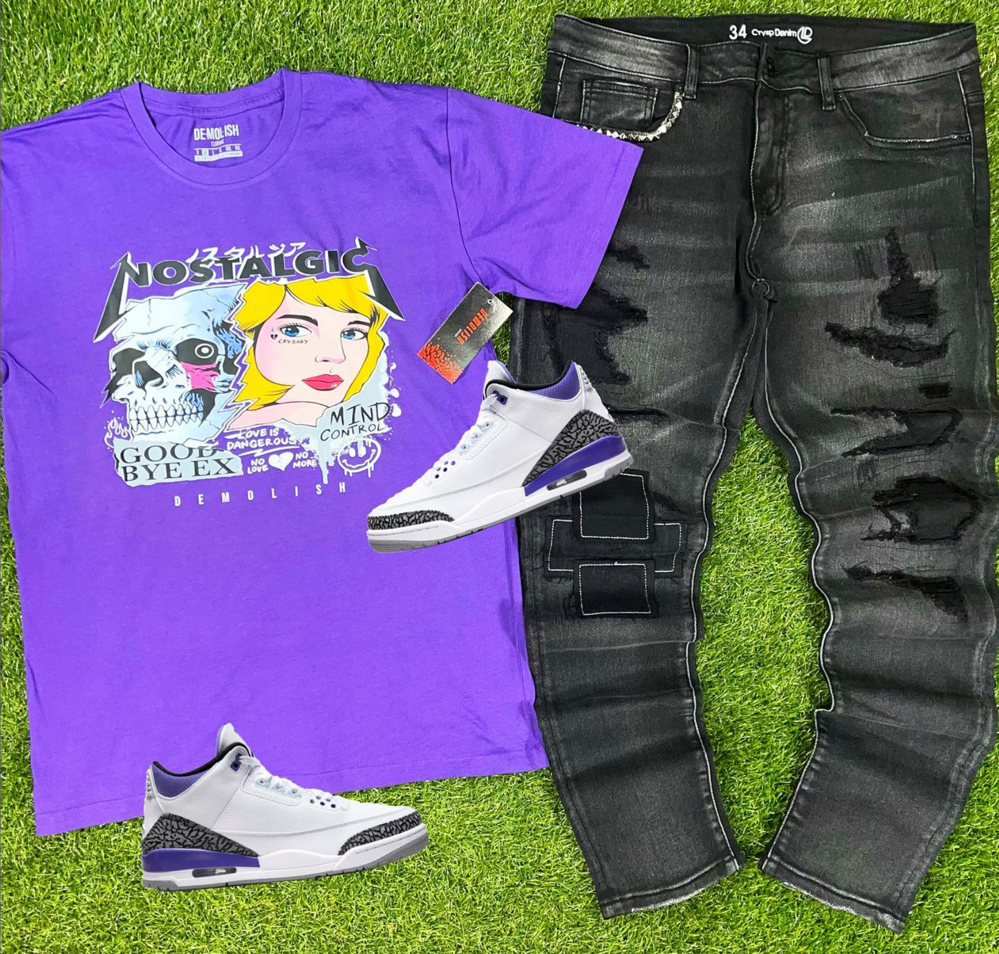 Nostalgic Tee (Purp/Green) /D9