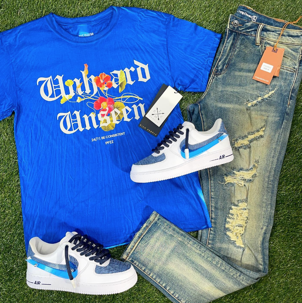 Unheard & Unseen Dye Tee (Royal Blue) /D6