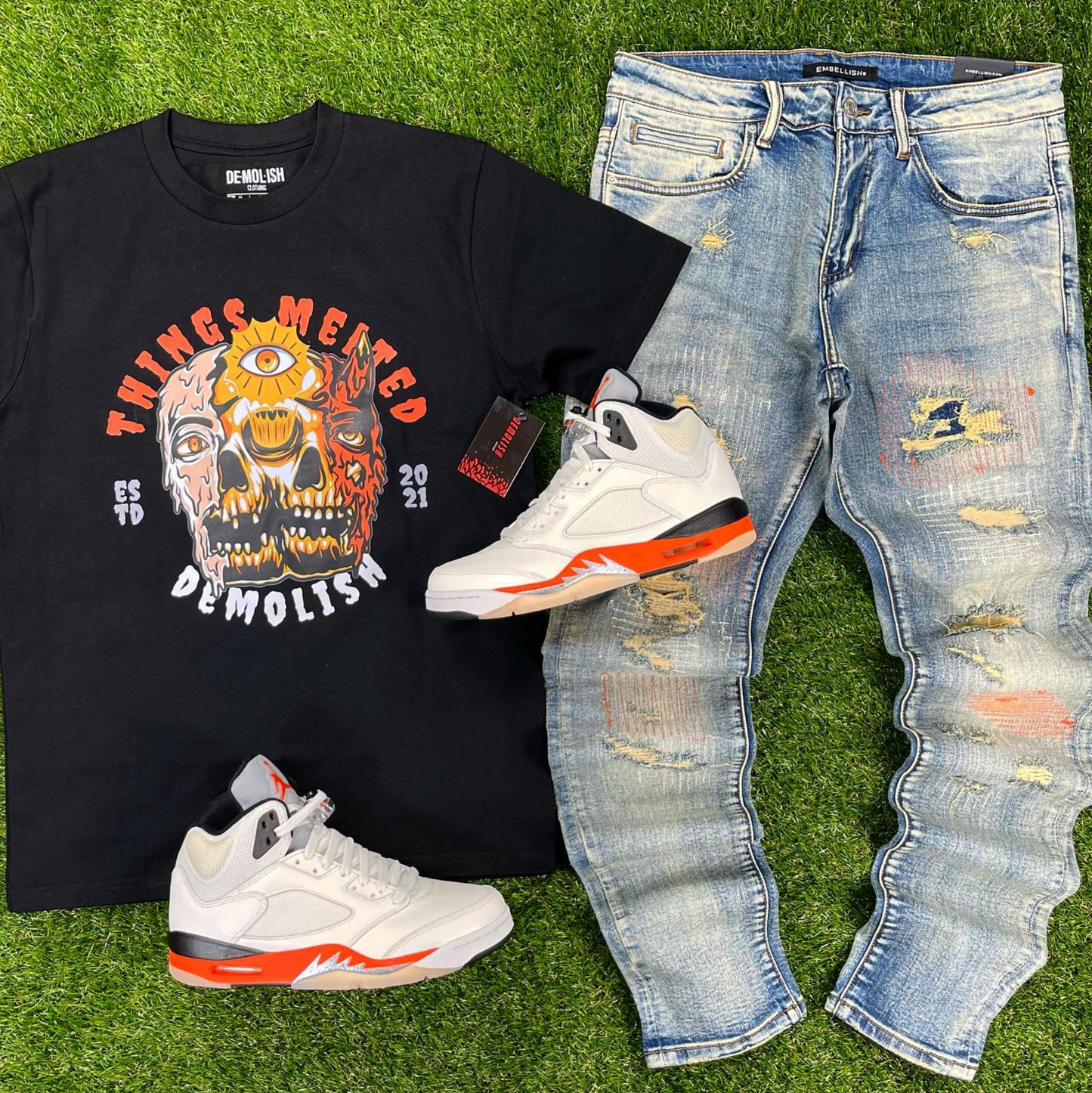 Things Melted Tee (Blk/Multi) /D18