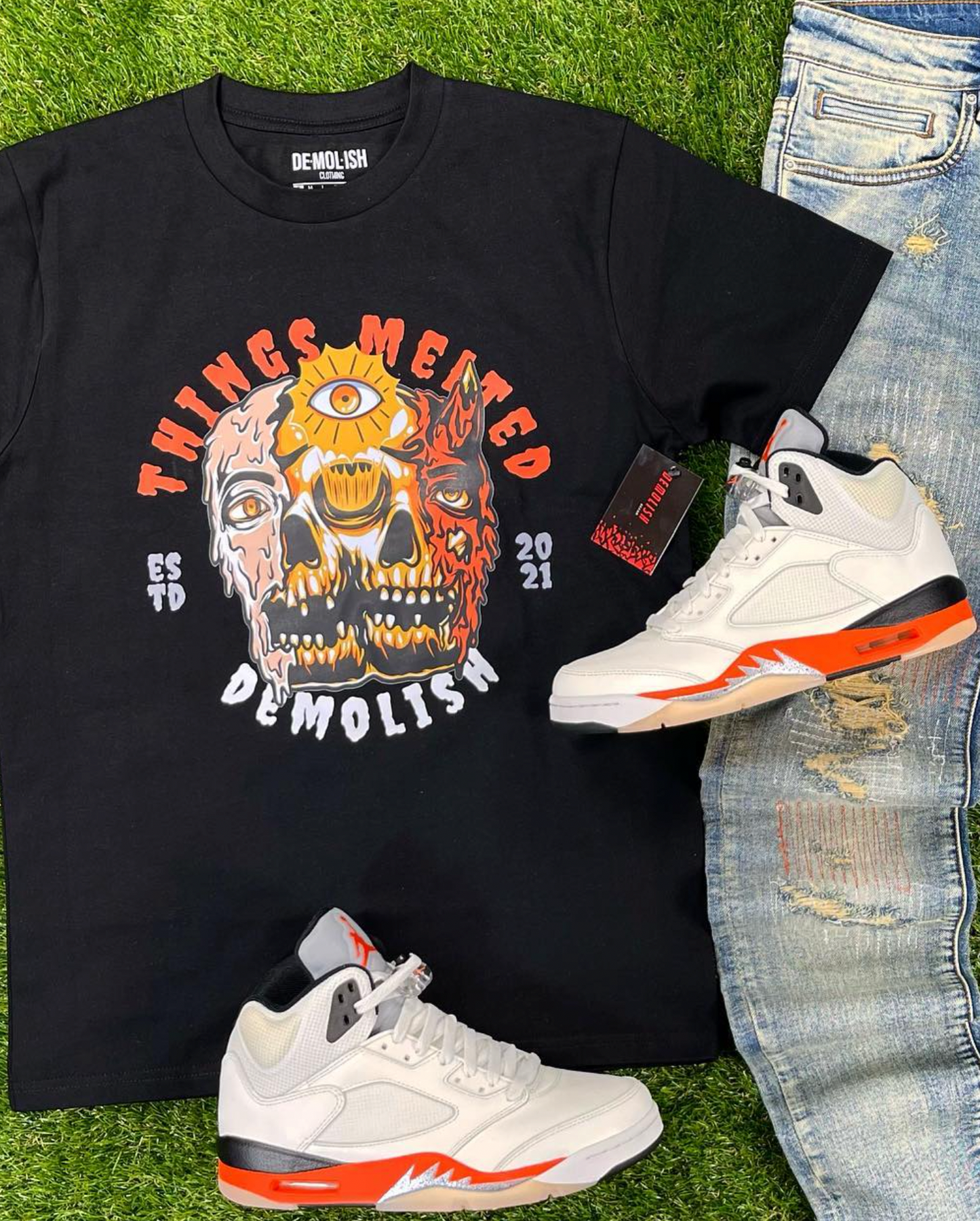 Things Melted Tee (Blk/Multi) /D18