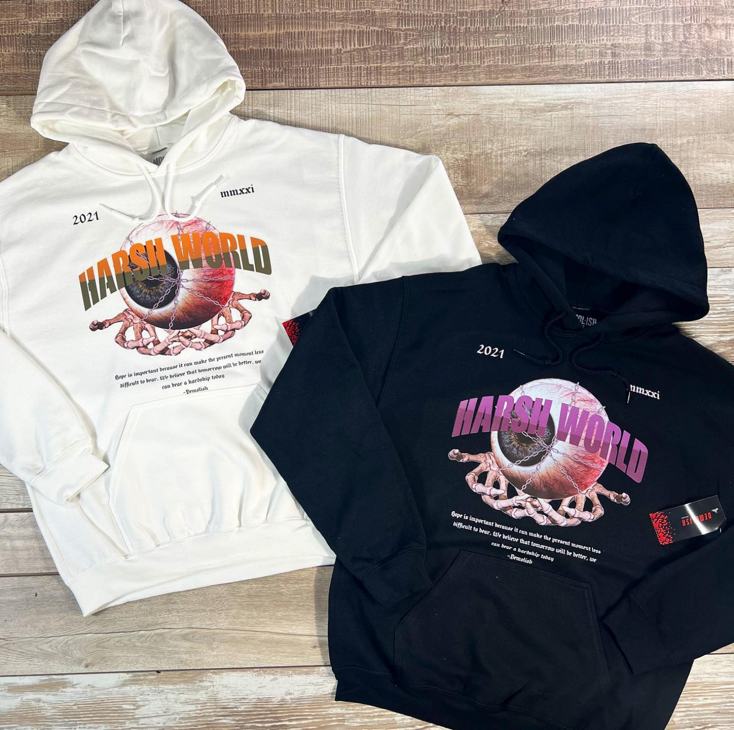 Harsh World Hoodie (Blk/Muave/Burg) /MD2