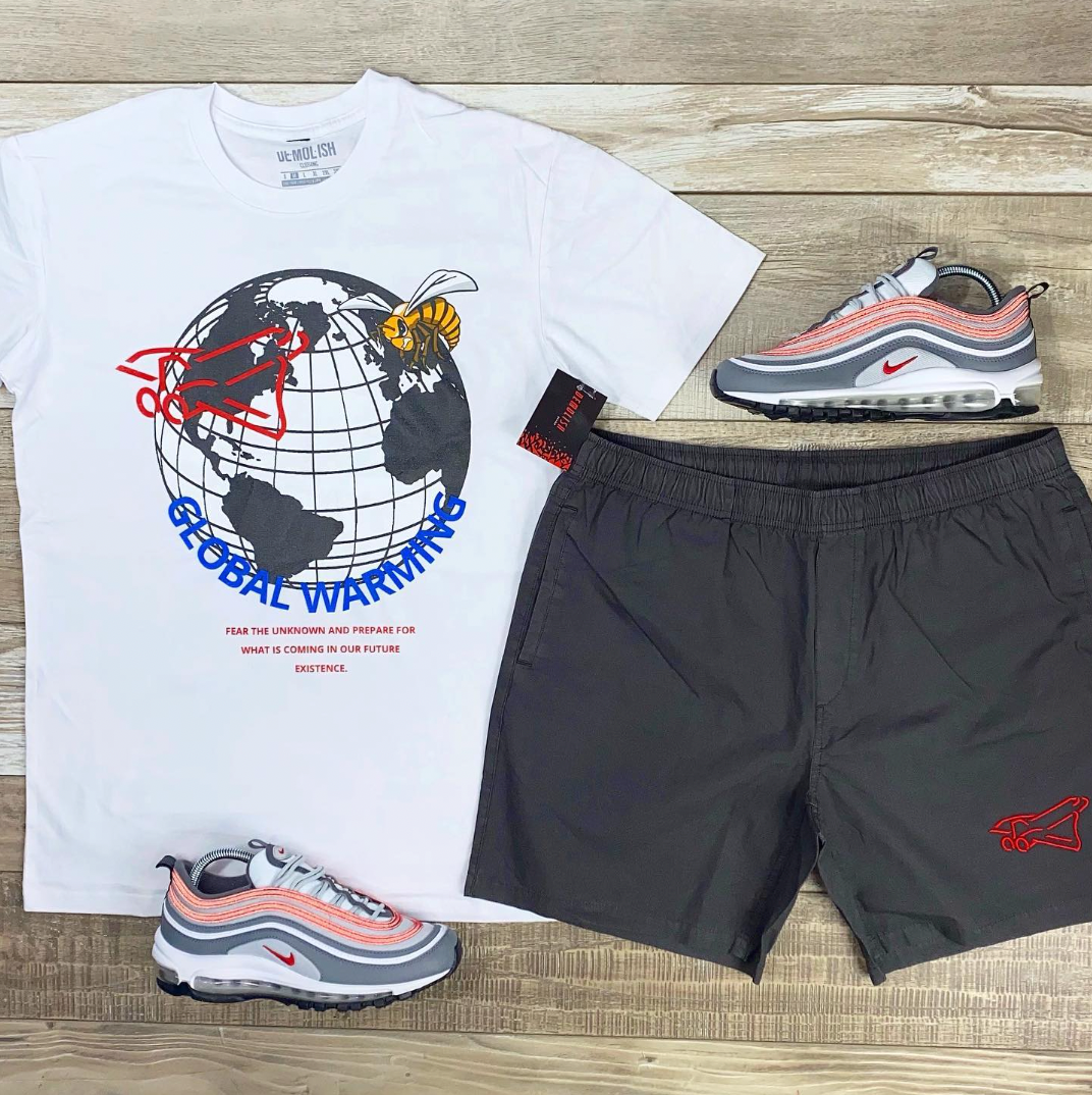 Global Warming Tee (Wte/Blue/Red) / D3